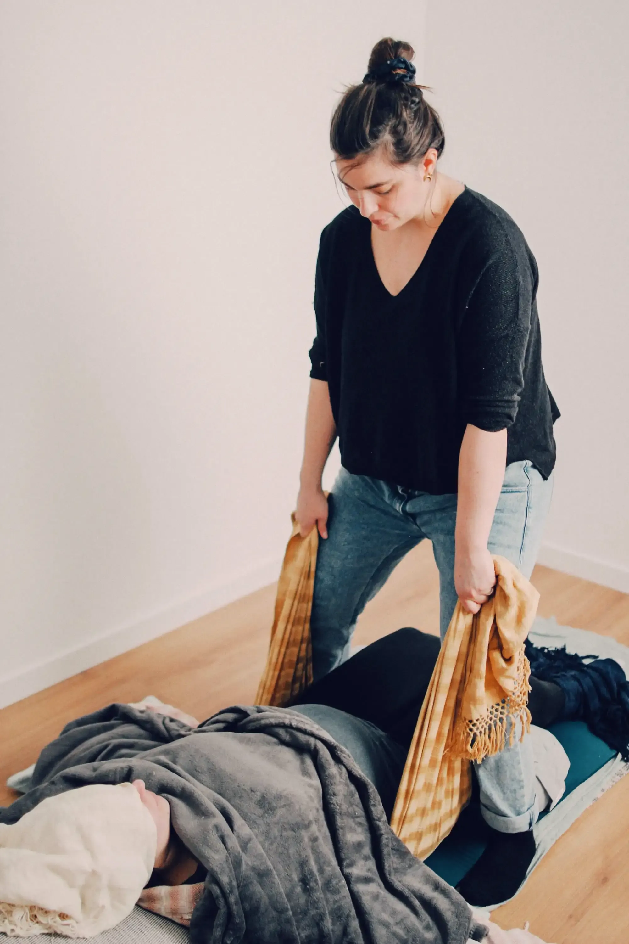 Technique de massage rebozo et bercement